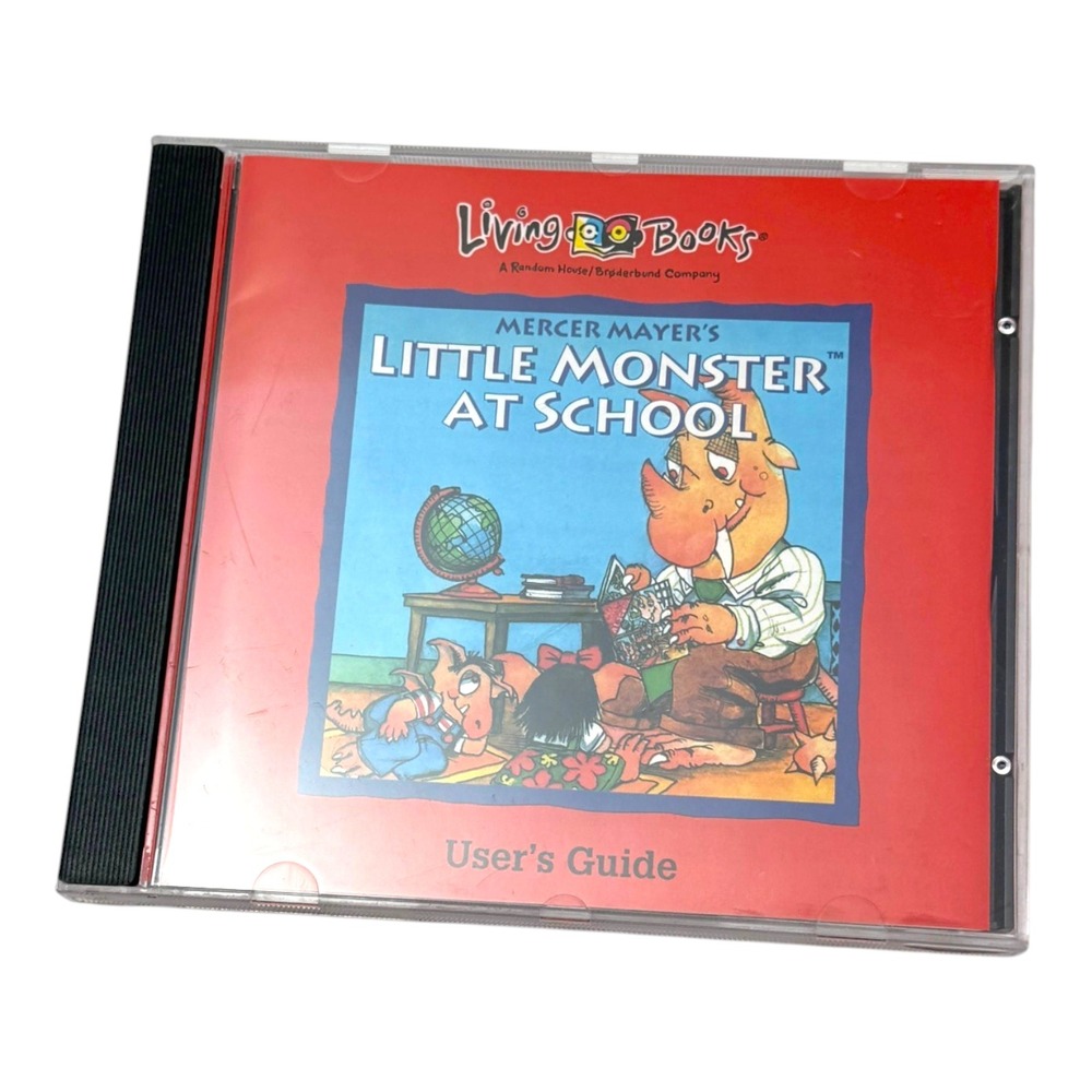 Living Books PC CD-ROM Little Monster at School Software Vintage 90s Windows 95
